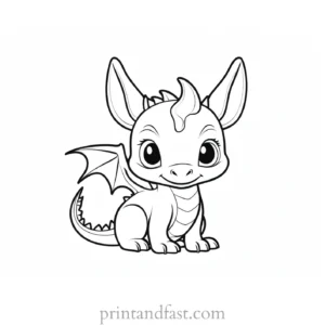 baby dragon coloring page printable