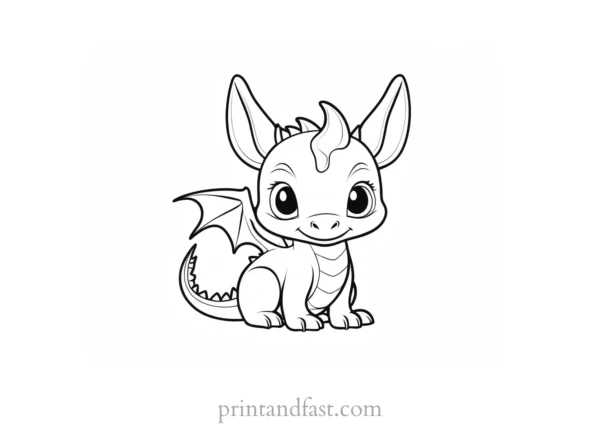 baby dragon coloring page printable