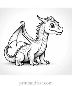 baby dragon coloring page simple