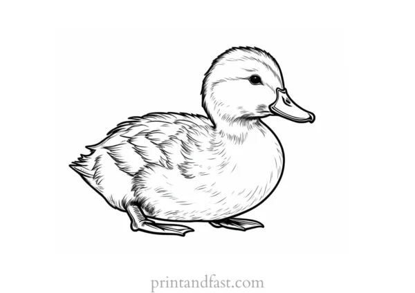 baby duck coloring page