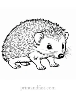 baby hedgehog coloring page