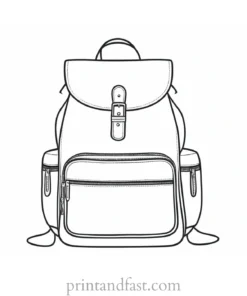 backpack coloring page DIY