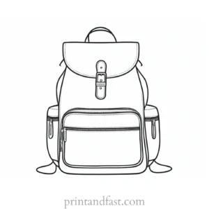 backpack coloring page DIY