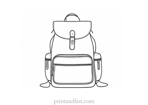 backpack coloring page DIY