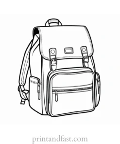 backpack coloring page activity