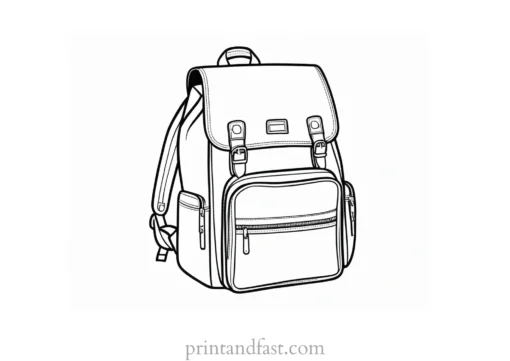 backpack coloring page activity