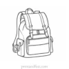 backpack coloring page adventure