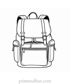 backpack coloring page art