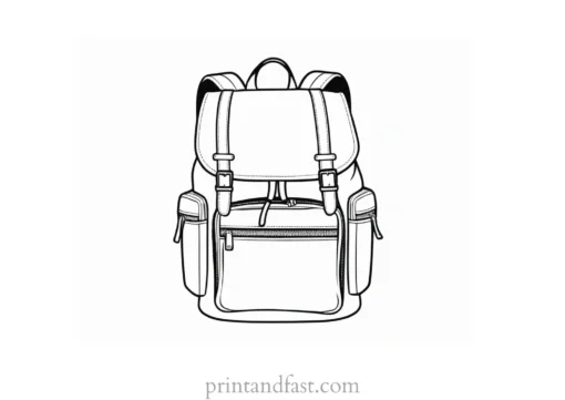 backpack coloring page art