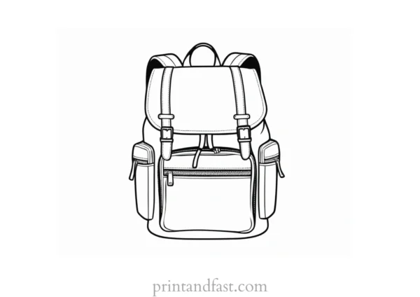 backpack coloring page art