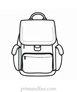 backpack coloring page back to school