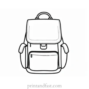 backpack coloring page back to school