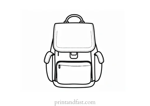 backpack coloring page back to school