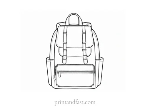 backpack coloring page black and white