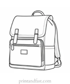 backpack coloring page craft