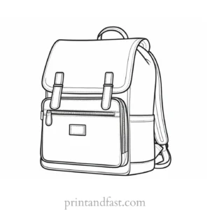 backpack coloring page craft