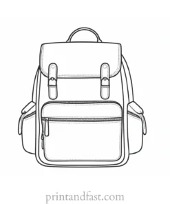 backpack coloring page design