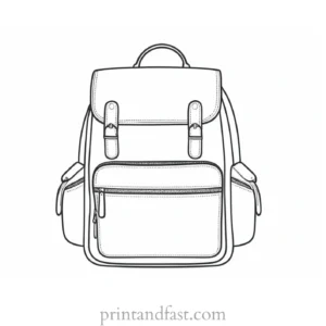 backpack coloring page design