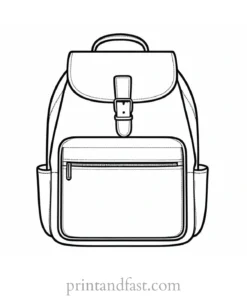 backpack coloring page drawing