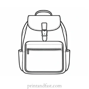 backpack coloring page drawing