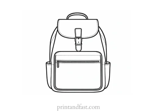 backpack coloring page drawing