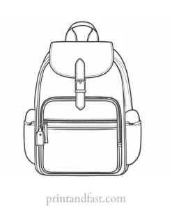 backpack coloring page easy