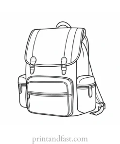 backpack coloring page for children