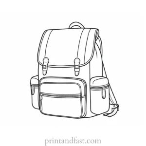 backpack coloring page for children