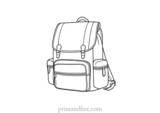 backpack coloring page for children