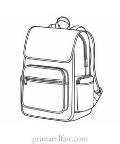 backpack coloring page for kids