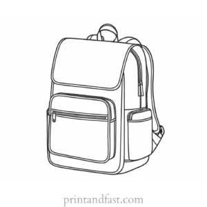 backpack coloring page for kids