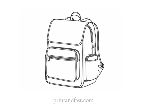 backpack coloring page for kids