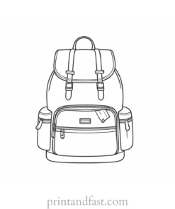 backpack coloring page for students