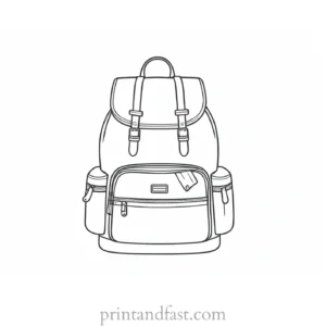 backpack coloring page for students