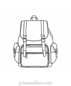 backpack coloring page free