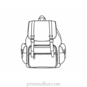 backpack coloring page free