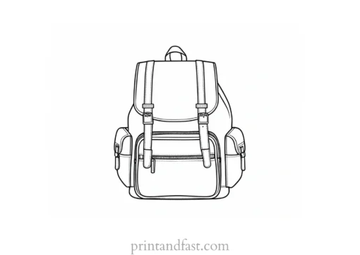 backpack coloring page free