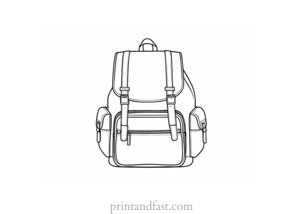 backpack coloring page free