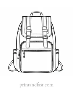 backpack coloring page fun