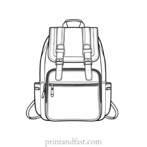 backpack coloring page fun