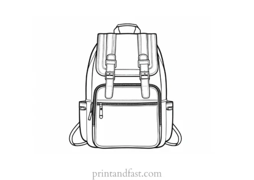 backpack coloring page fun