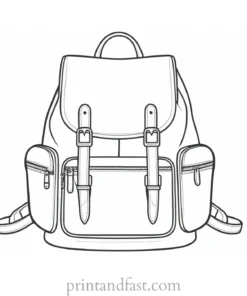 backpack coloring page illustration