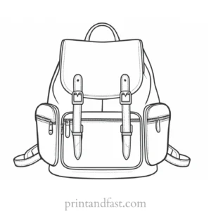 backpack coloring page illustration