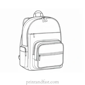 backpack coloring page kindergarten