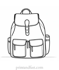 backpack coloring page preschool