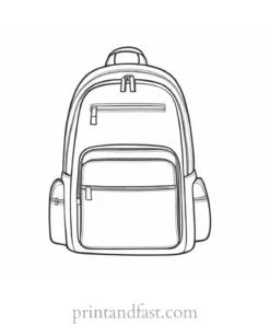 backpack coloring page printable