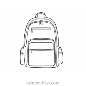 backpack coloring page printable