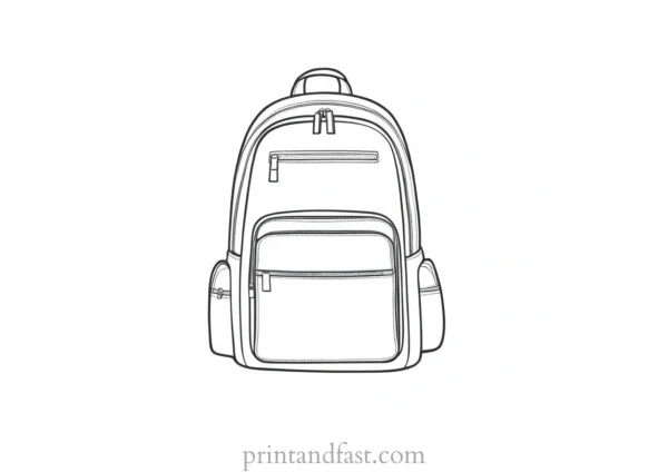 backpack coloring page printable