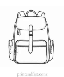 backpack coloring page summer