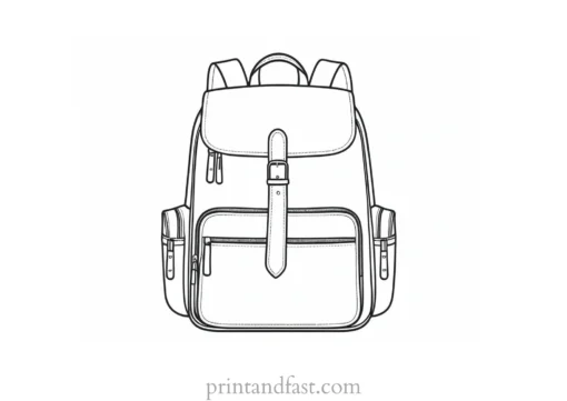 backpack coloring page summer